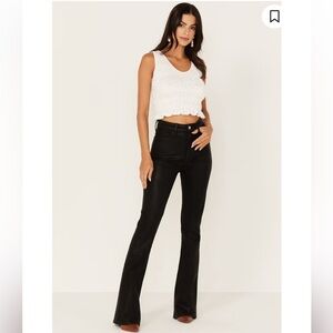 7 for All Mankind High Rise Coated Slim Bootcut Jeans